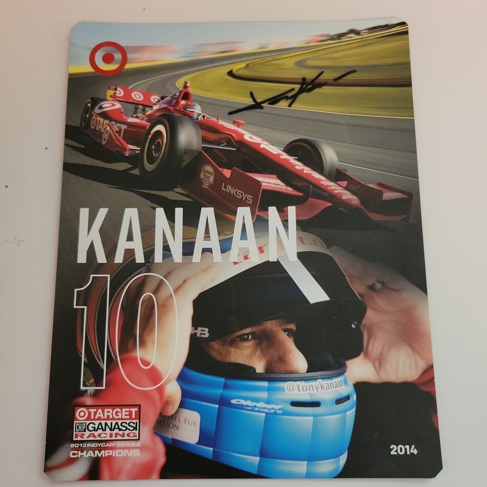 Tony Kanaan GANASSI RACING TARGET 2014 CHEVY INDY 500 CHAMP signed HERO photo